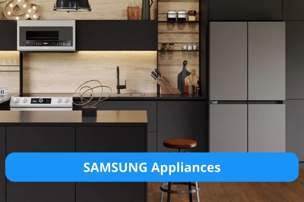 Samsung and LG refrigerators in kitchen