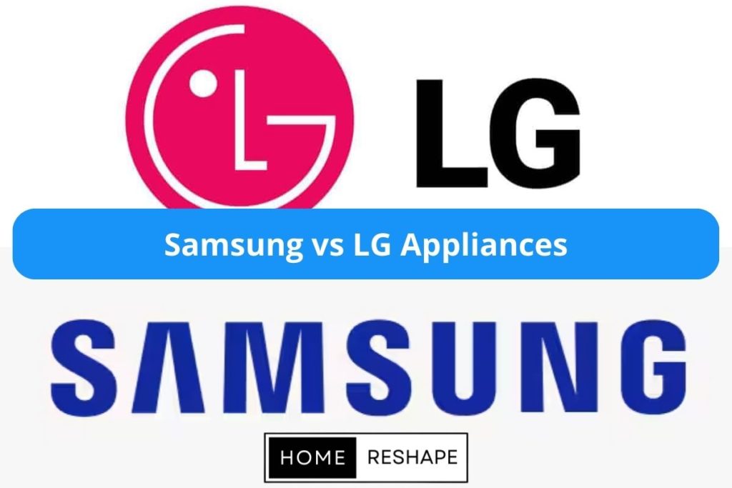 samsung and LG comparison. Logos of both manufacturer